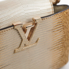 Louis Vuitton Lizard Capucines Mini Gold