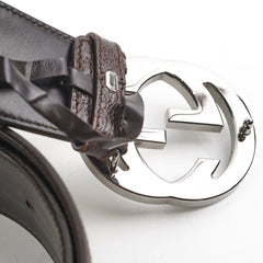 Gucci Interlocking Monogram Belt Brown (Size 100)
