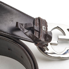Gucci Interlocking Monogram Belt Brown (Size 100)