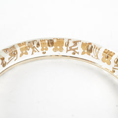 Louis Vuitton Thin Bangle Clear/Gold Size M/L