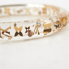 Louis Vuitton Thin Bangle Clear/Gold Size M/L