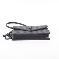 Saint Laurent Cassandre Envelope Wallet On Chain WOC Black
