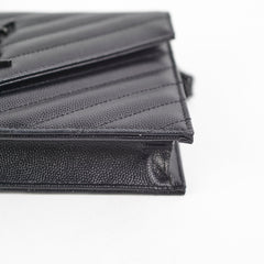Saint Laurent Cassandre Envelope Wallet On Chain WOC Black
