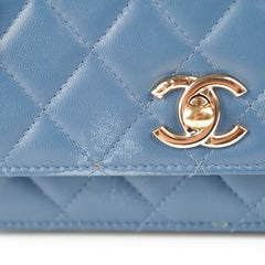 Chanel Trendy Wallet On Chain WOC Blue