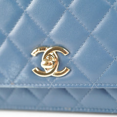 Chanel Trendy Wallet On Chain WOC Blue