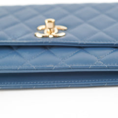 Chanel Trendy Wallet On Chain WOC Blue