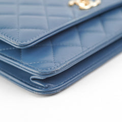 Chanel Trendy Wallet On Chain WOC Blue