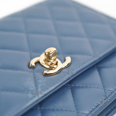 Chanel Trendy Wallet On Chain WOC Blue