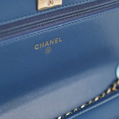 Chanel Trendy Wallet On Chain WOC Blue
