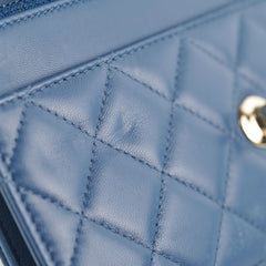 Chanel Trendy Wallet On Chain WOC Blue