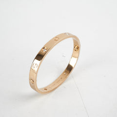 Cartier Love Bracelet 4 Diamonds Yellow Gold Size 16 2021