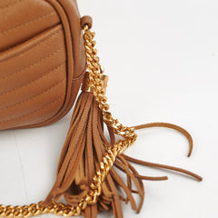 Saint Laurent Mini Lou Tan Crossbody Bag