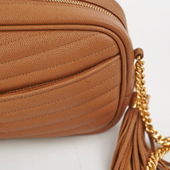 Saint Laurent Mini Lou Tan Crossbody Bag