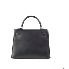 Hermes Kelly 28 Box Calf Black - Z Circle Stamp 1996