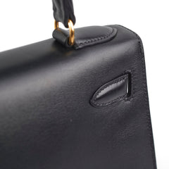 Hermes Kelly 28 Box Calf Black - Z Circle Stamp 1996