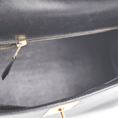 Hermes Kelly 28 Box Calf Black - Z Circle Stamp 1996
