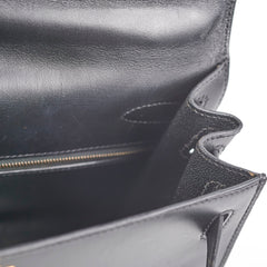 Hermes Kelly 28 Box Calf Black - Z Circle Stamp 1996