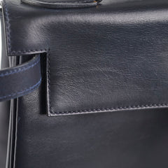 Hermes Vintage Kelly 28 Box Leather Navy - H Circle 1978