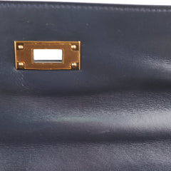 Hermes Vintage Kelly 28 Box Leather Navy - H Circle 1978