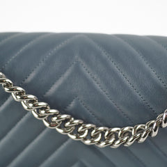 Chanel Old Medium Chevron Boy Grey