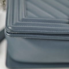 Chanel Old Medium Chevron Boy Grey