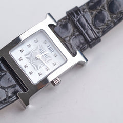 Hermes Heure H Watch Black Diamond Small 25mm