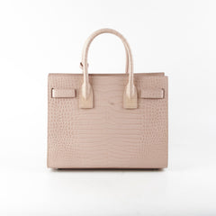 Saint Laurent Sac De Jour Baby Pink Croc