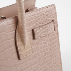Saint Laurent Sac De Jour Baby Pink Croc