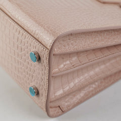 Saint Laurent Sac De Jour Baby Pink Croc