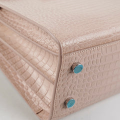 Saint Laurent Sac De Jour Baby Pink Croc