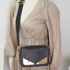 Fendi Monster Bug Eye Black Crossbody Bag