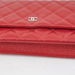 Chanel WOC Wallet On Chain Red Caviar 21 series