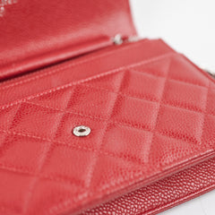 Chanel WOC Wallet On Chain Red Caviar 21 series