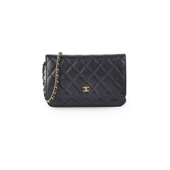 Chanel Black Wallet On Chain WOC Caviar Black
