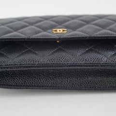 Chanel Black Wallet On Chain WOC Caviar Black