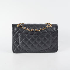 Chanel Small Classic Flap Caviar Black - Microchipped