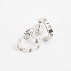 Cartier Love Earrings White Gold