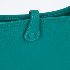 Hermes Mini Evelyne Green Clemence -  D Stamp