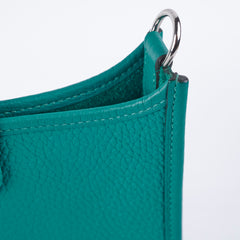Hermes Mini Evelyne Green Clemence -  D Stamp