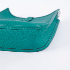 Hermes Mini Evelyne Green Clemence -  D Stamp