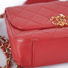 Chanel Seasonal Red Top Handle