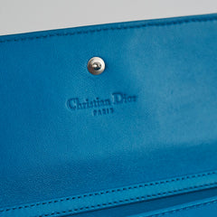 Christian Dior Blue Lambskin Wallet