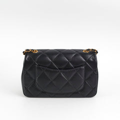 Chanel Mini Rectangular Black Lambskin