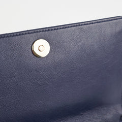 Christian Dior Navy Patent Wallet On Chain