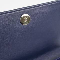 Christian Dior Navy Patent Wallet On Chain