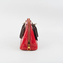 Louis Vuitton Alma BB Vernis Lisse Patent Red