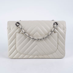 Chanel Classic Flap Small Lambskin Chevron Cream - Series 31