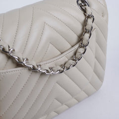 Chanel Classic Flap Small Lambskin Chevron Cream - Series 31