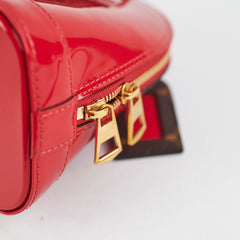 Louis Vuitton Alma BB Vernis Lisse Patent Red