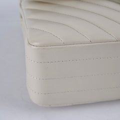 Chanel Classic Flap Small Lambskin Chevron Cream - Series 31